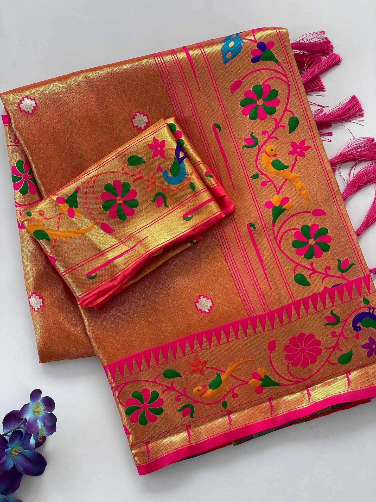 Tissue Silk Paithani Saree