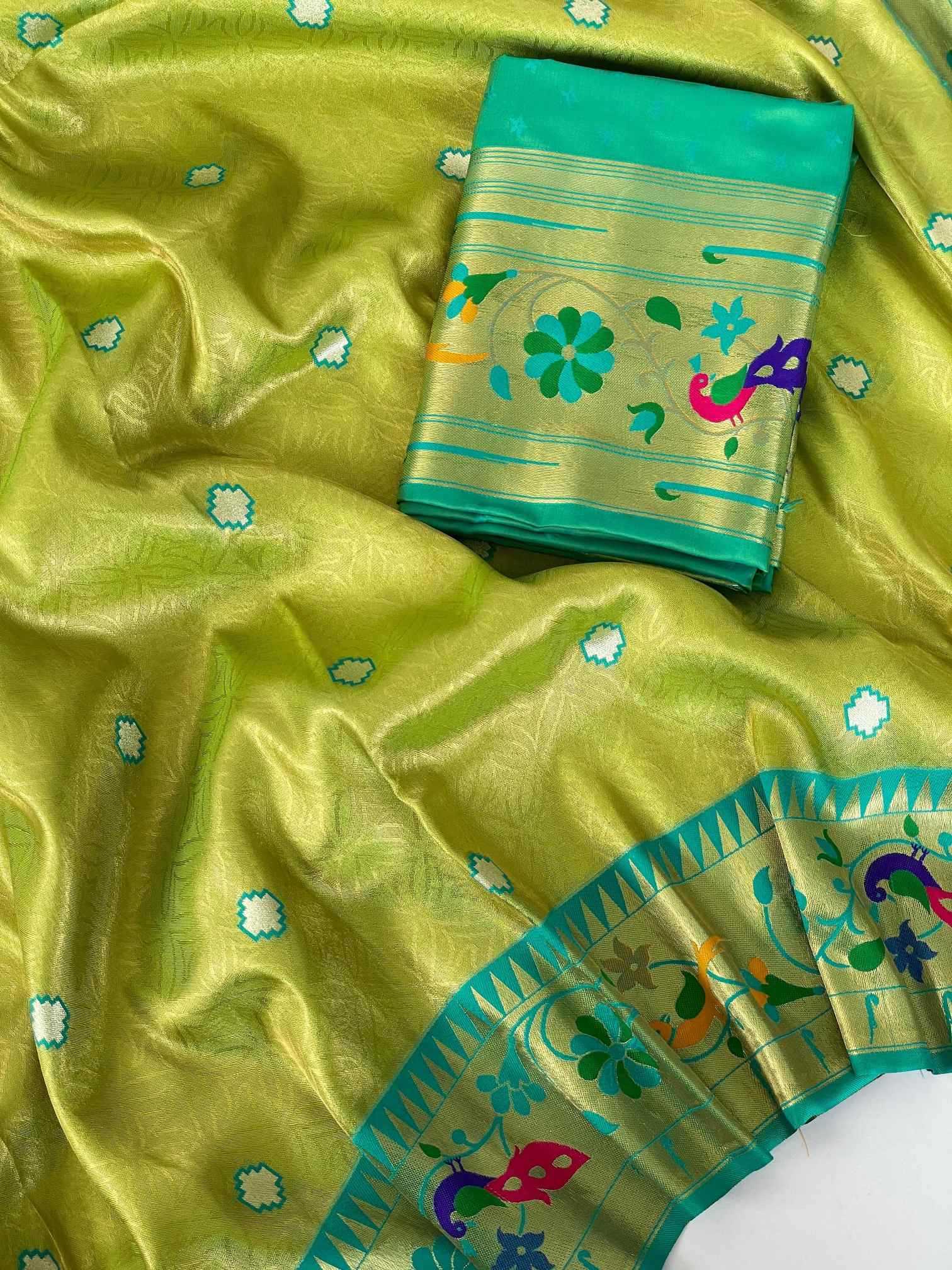 Tissue Silk Paithani Saree