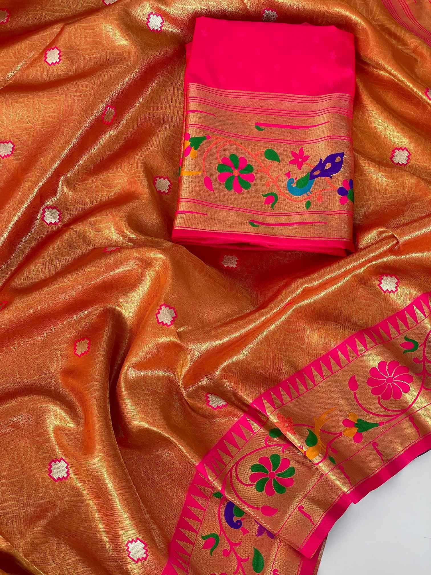 Tissue Silk Paithani Saree