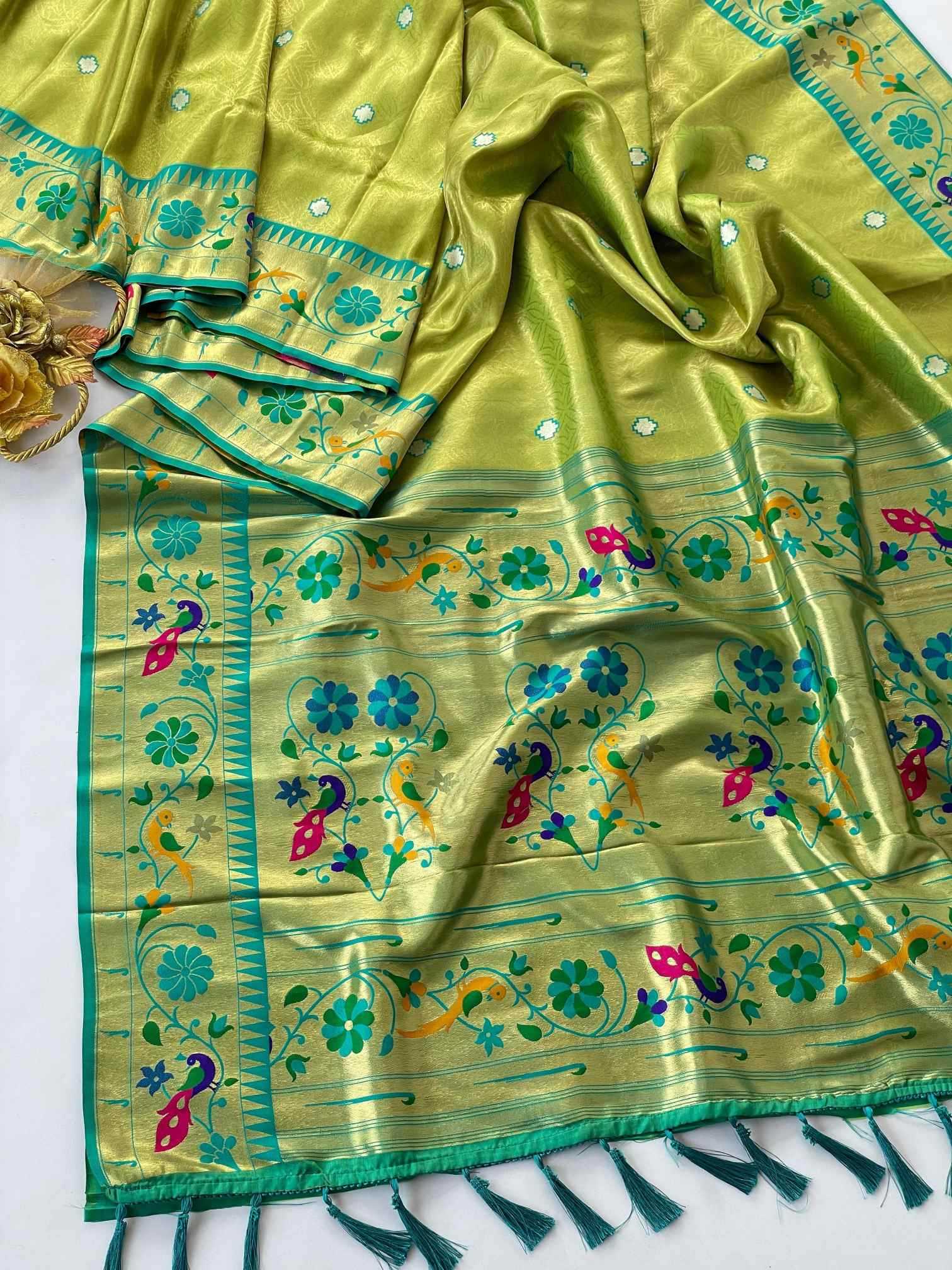 Tissue Silk Paithani Saree