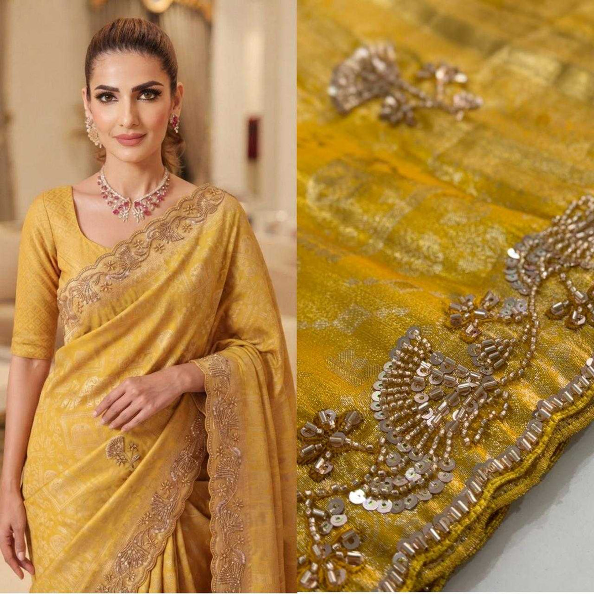 Connect Kanjivaram Silk Designer Saree