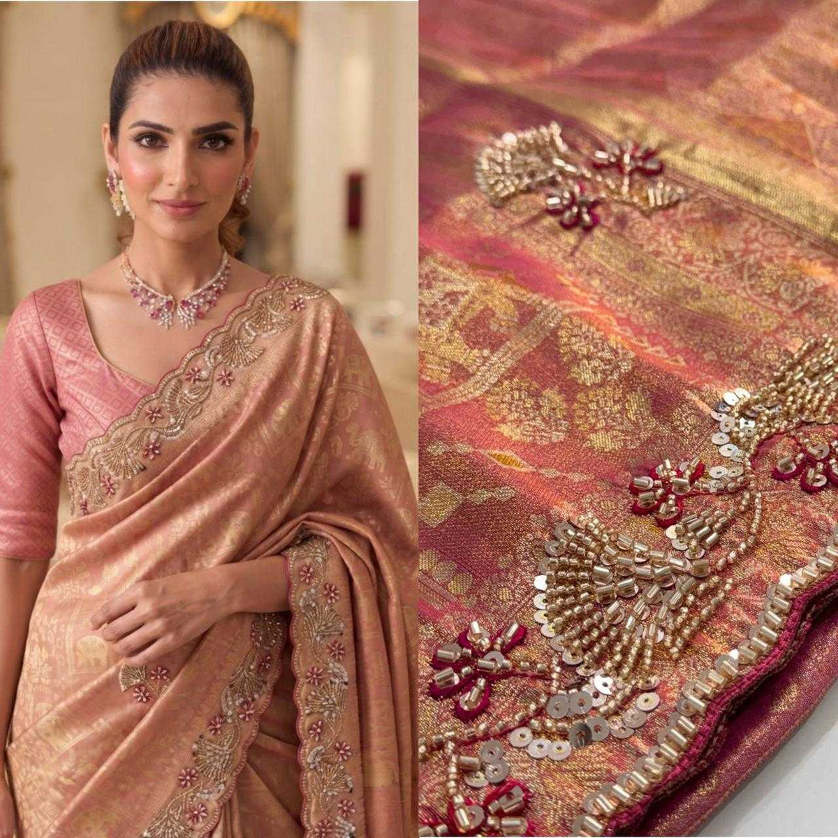 Connect Kanjivaram Silk Designer Saree
