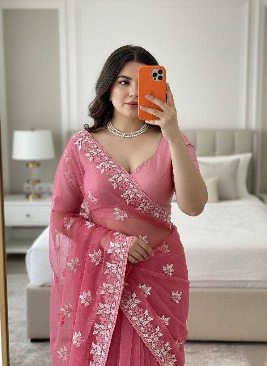 Soft Net Fancy Saree