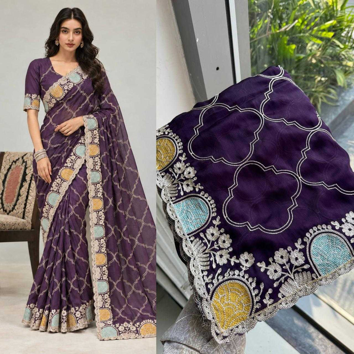Devi Chiffon Designer Saree