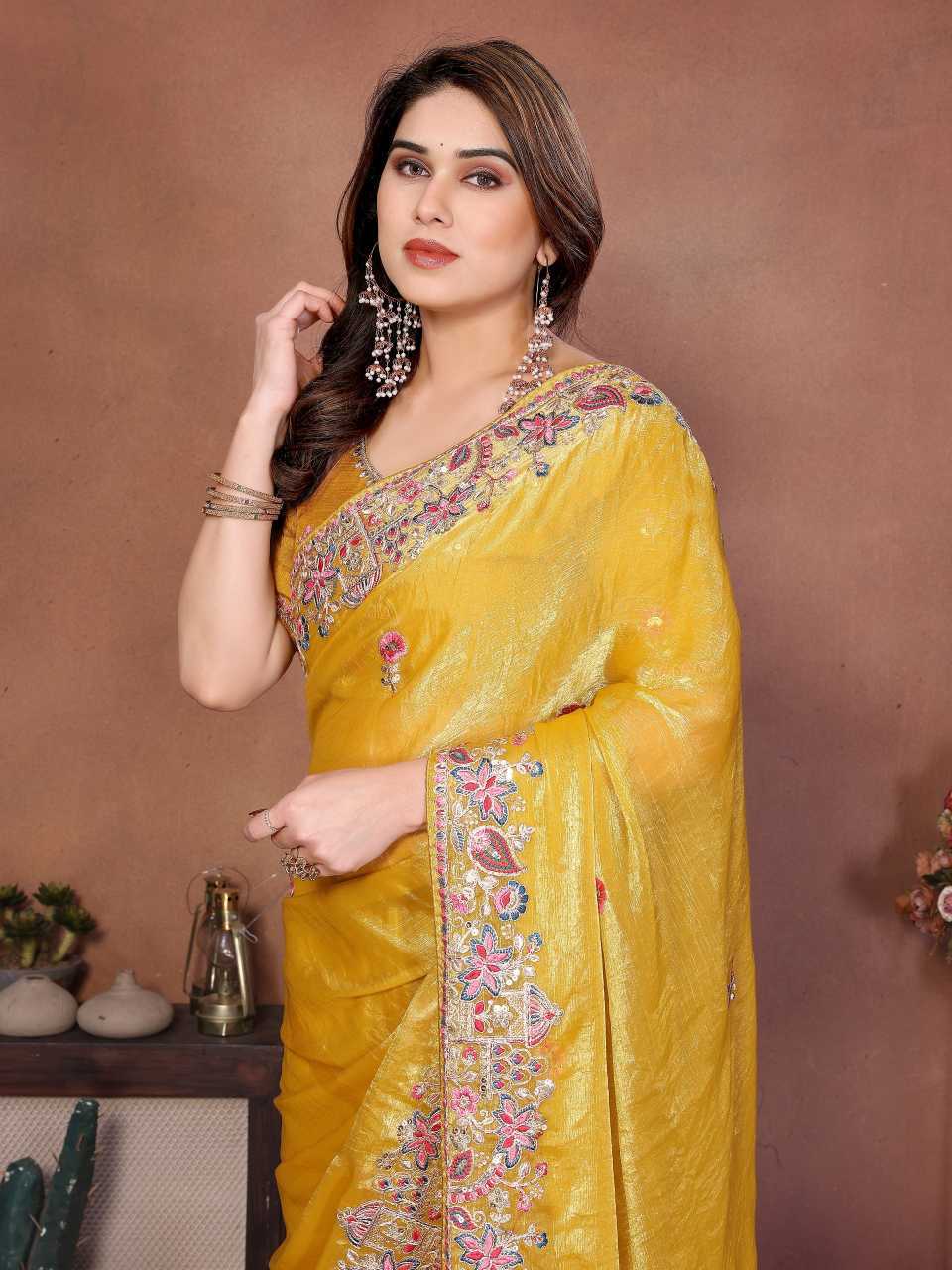 Chiffon Embroidered Saree