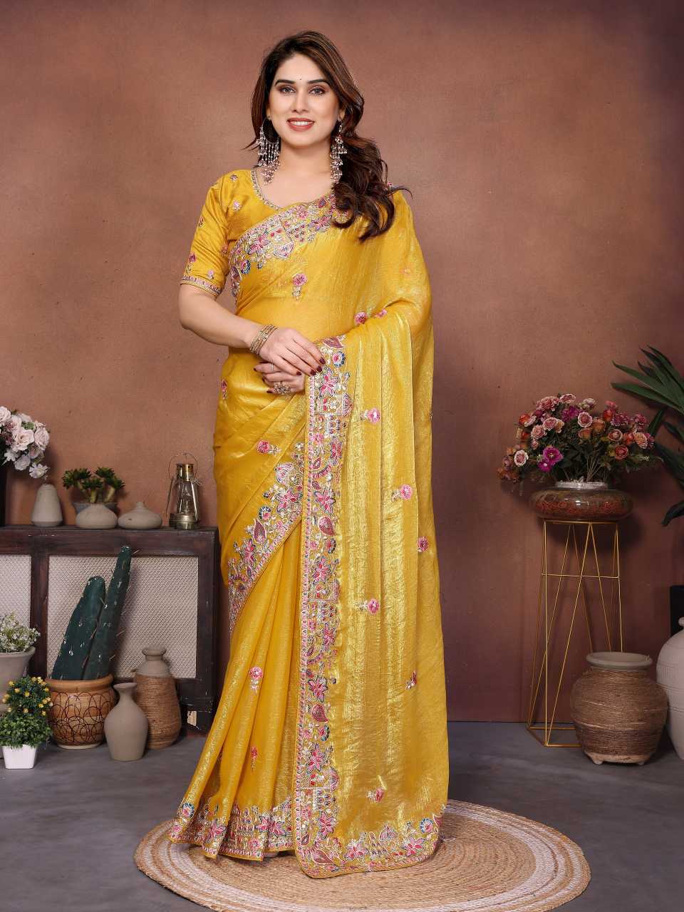 Chiffon Embroidered Saree