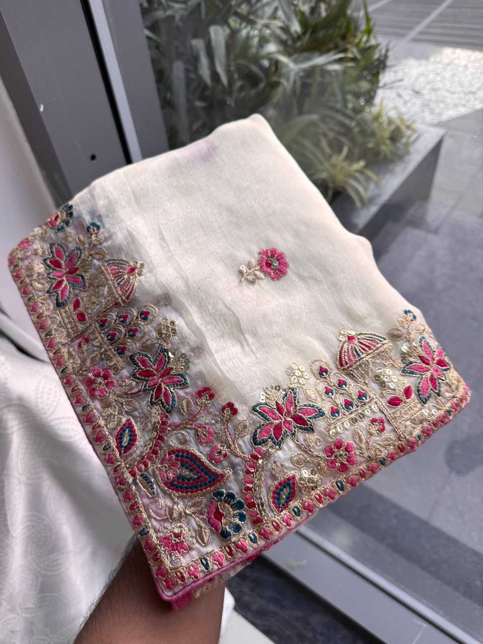 Chiffon Embroidered Saree