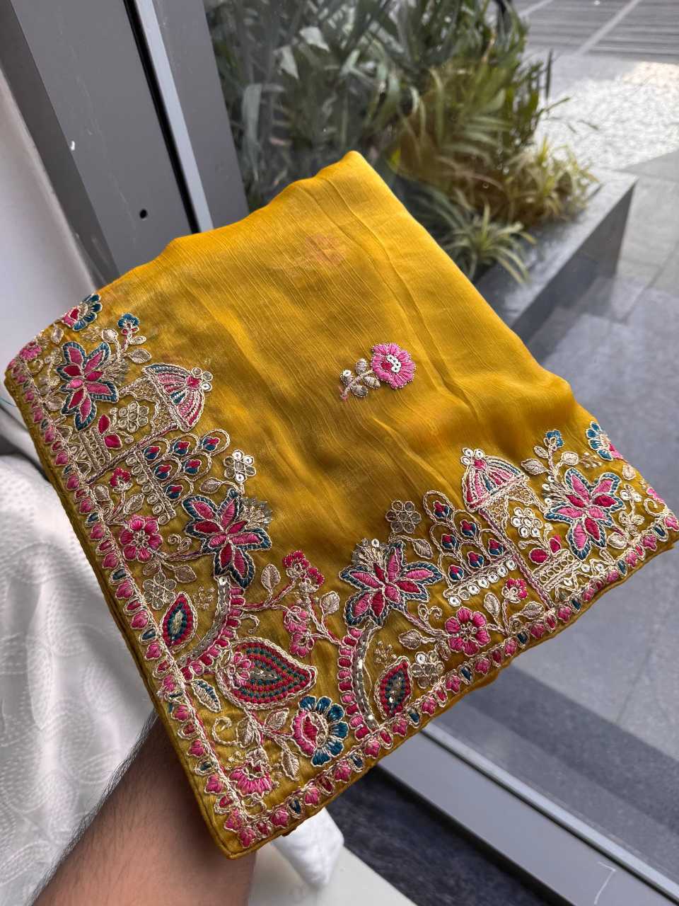 Chiffon Embroidered Saree