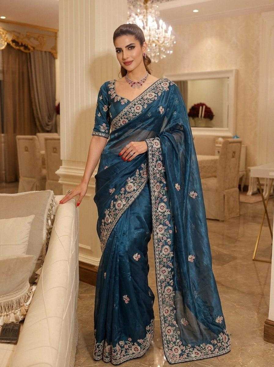 Soft Tissue Party Wear Saree