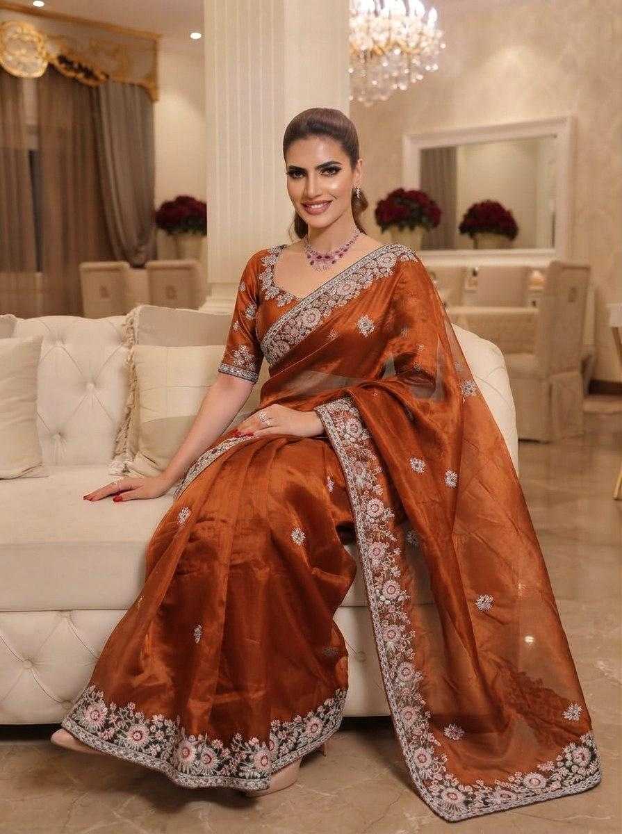 Soft Tissue Party Wear Saree