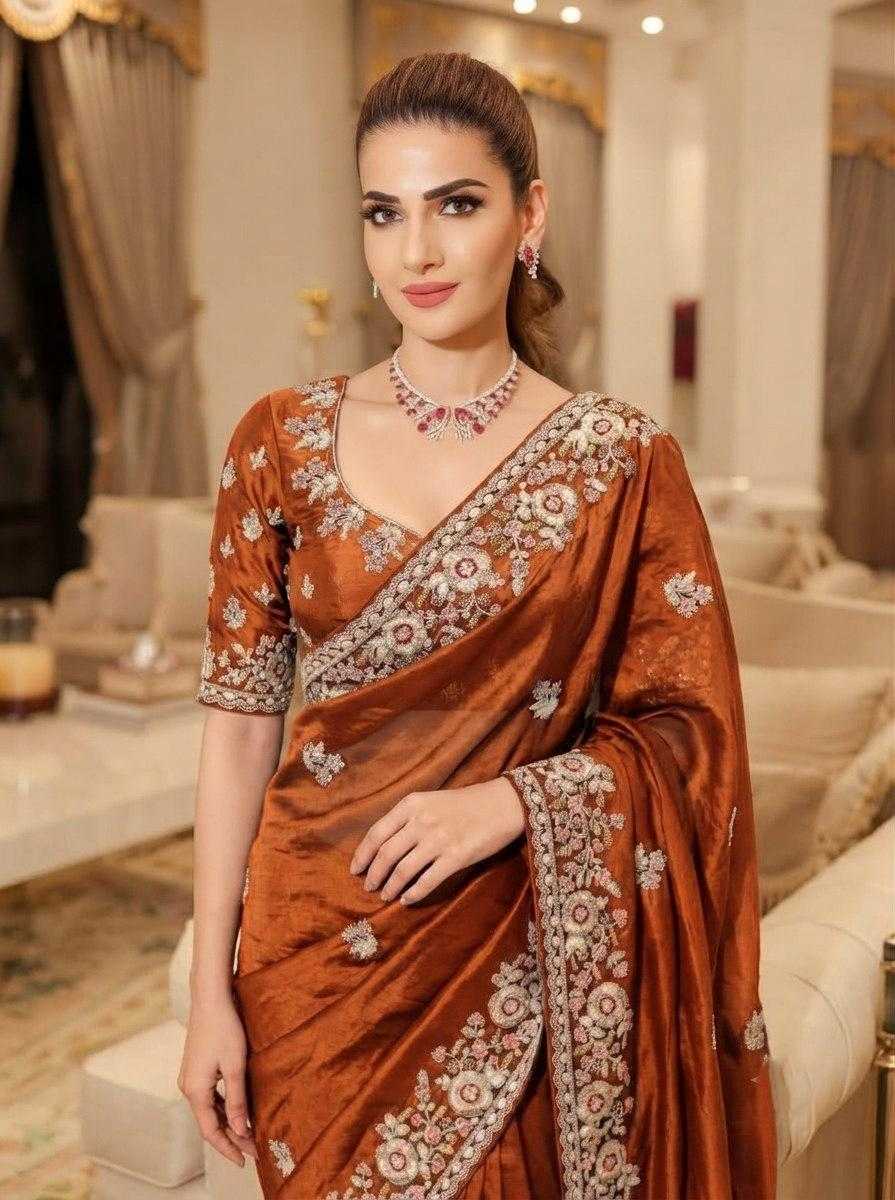 Soft Tissue Party Wear Saree