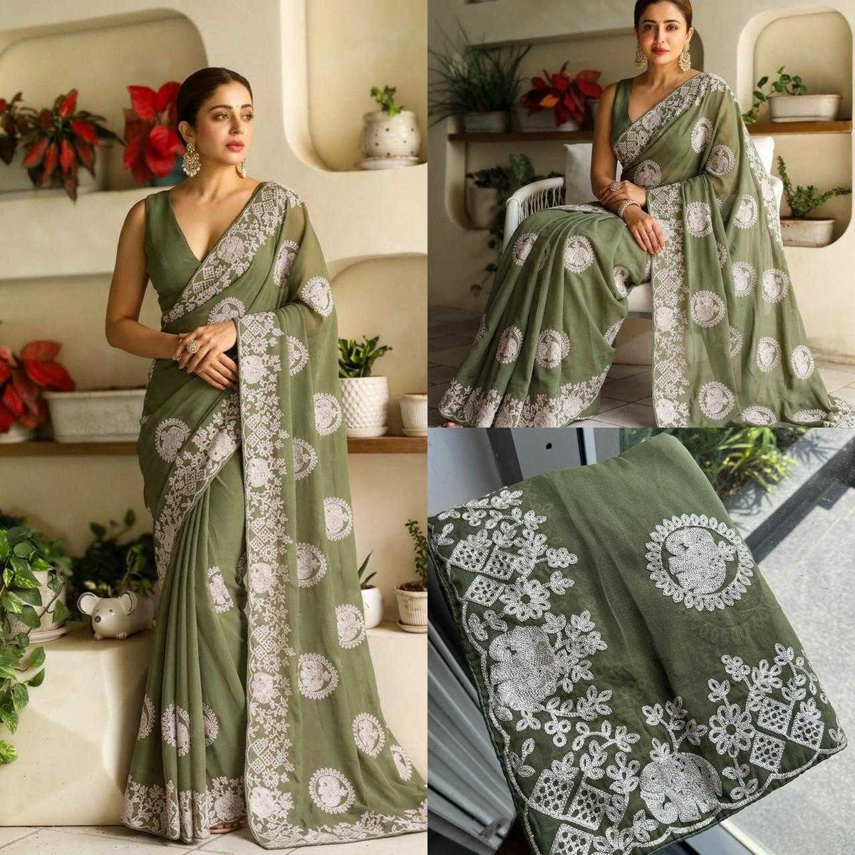 Neha Georgette Party Wear Saree