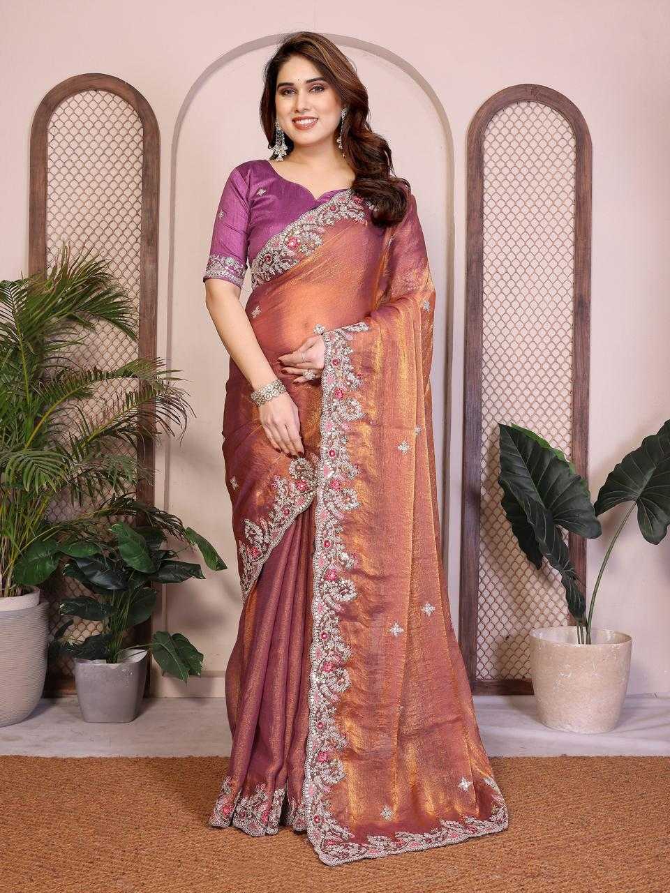 Chiffon Designer Silk Saree