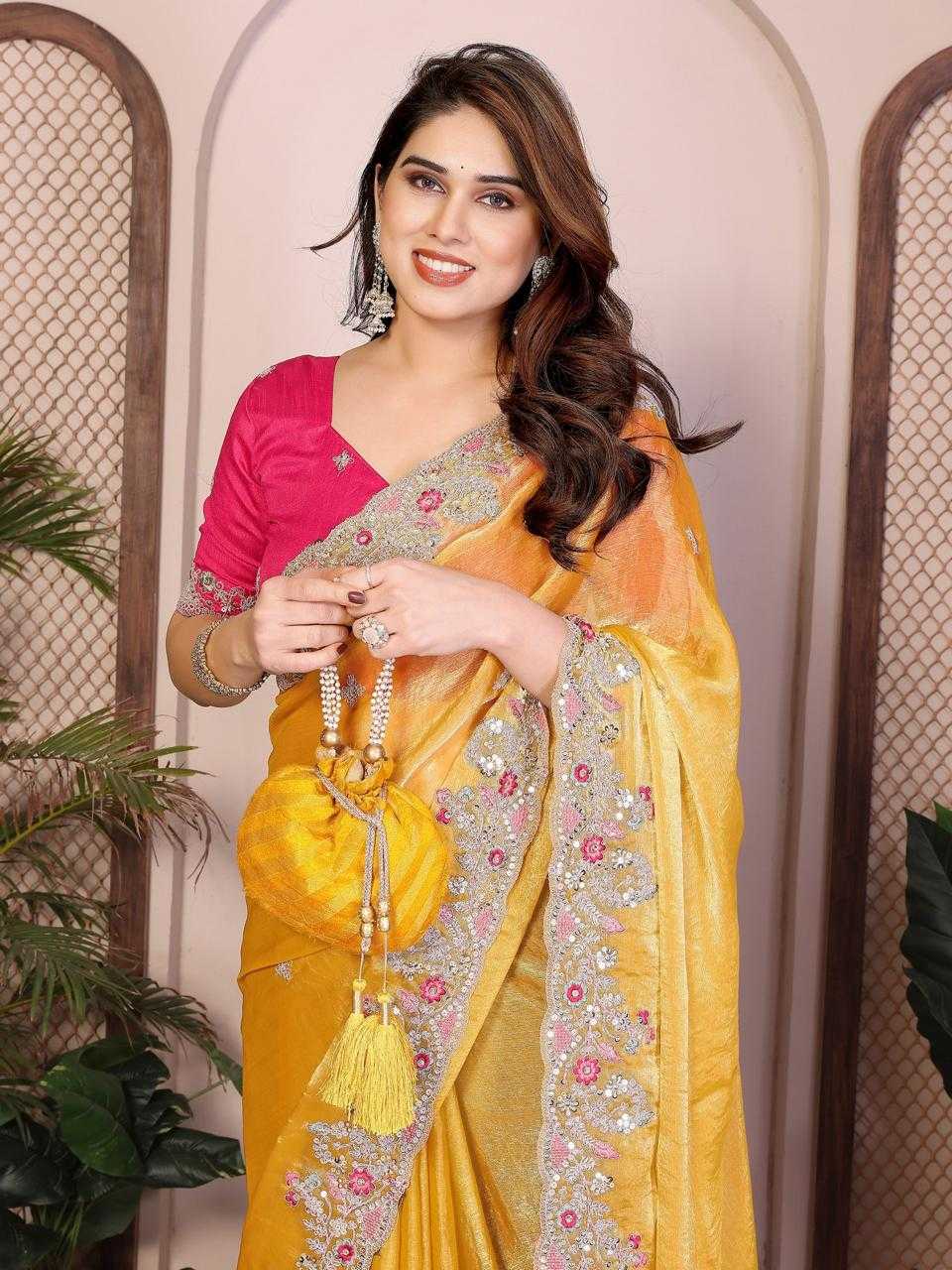 Chiffon Designer Silk Saree