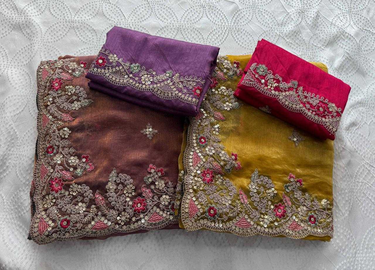 Chiffon Designer Silk Saree