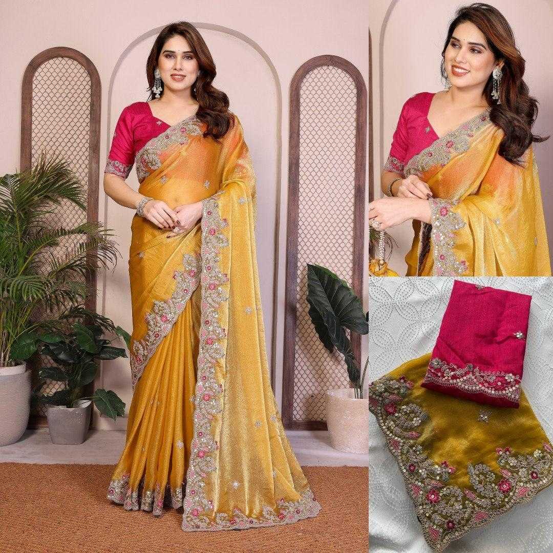 Chiffon Designer Silk Saree