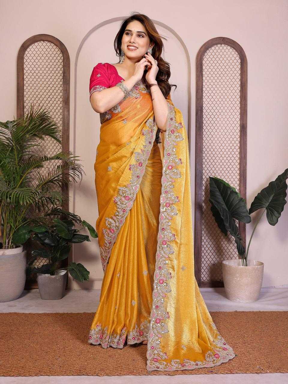 Chiffon Designer Silk Saree