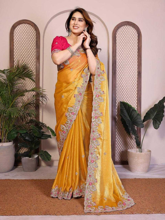Chiffon Designer Silk Saree