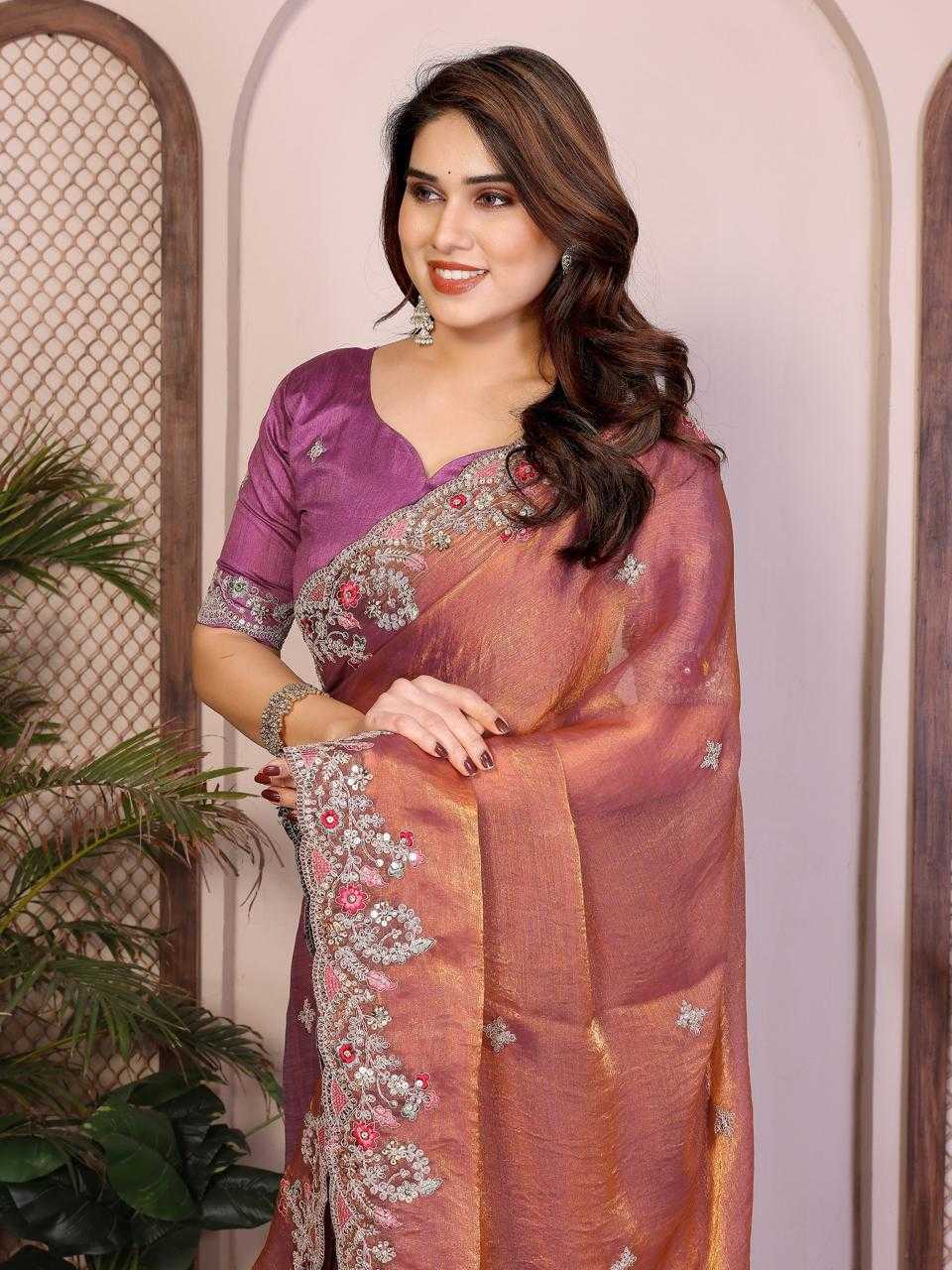 Chiffon Designer Silk Saree