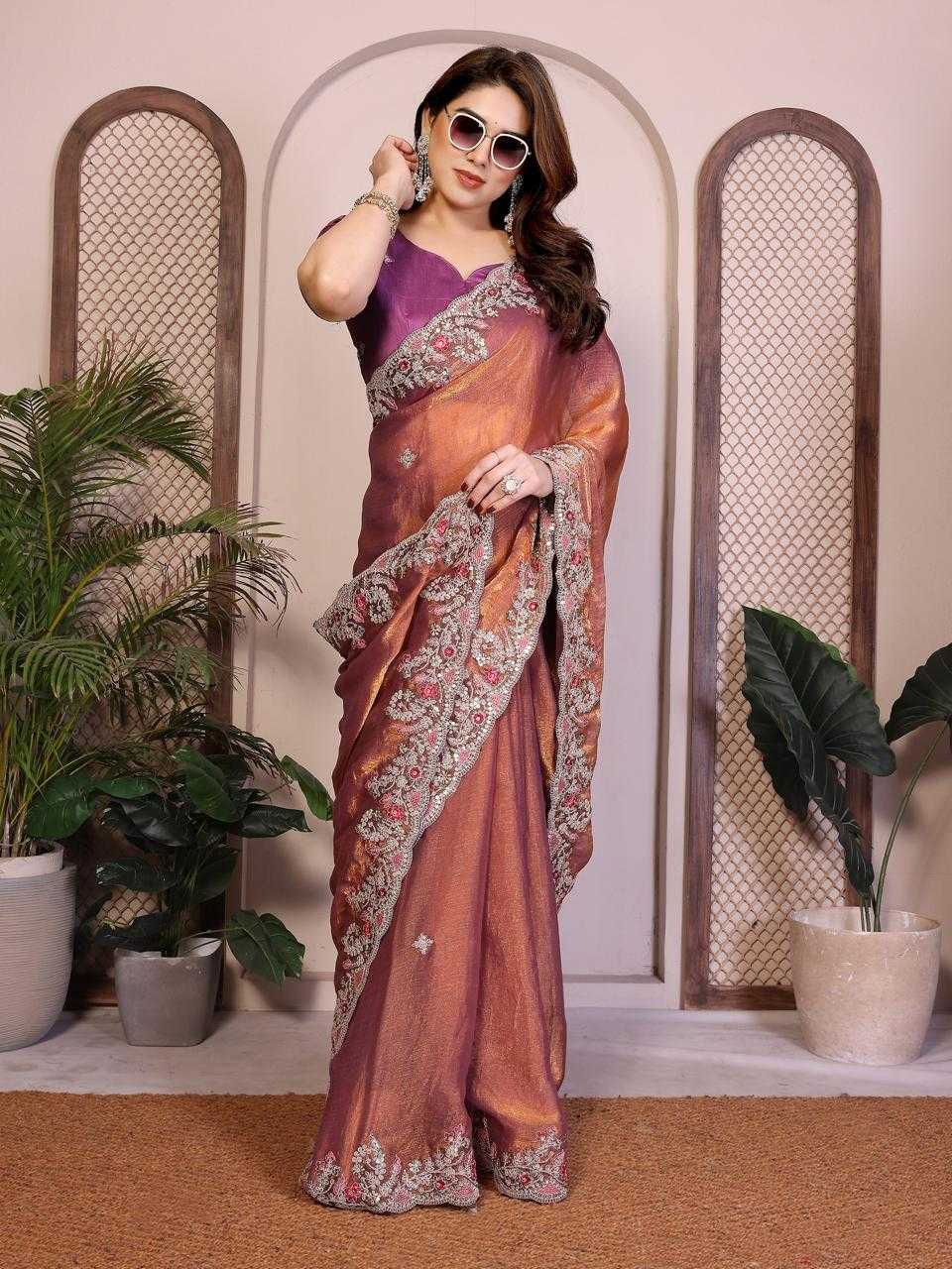 Chiffon Designer Silk Saree