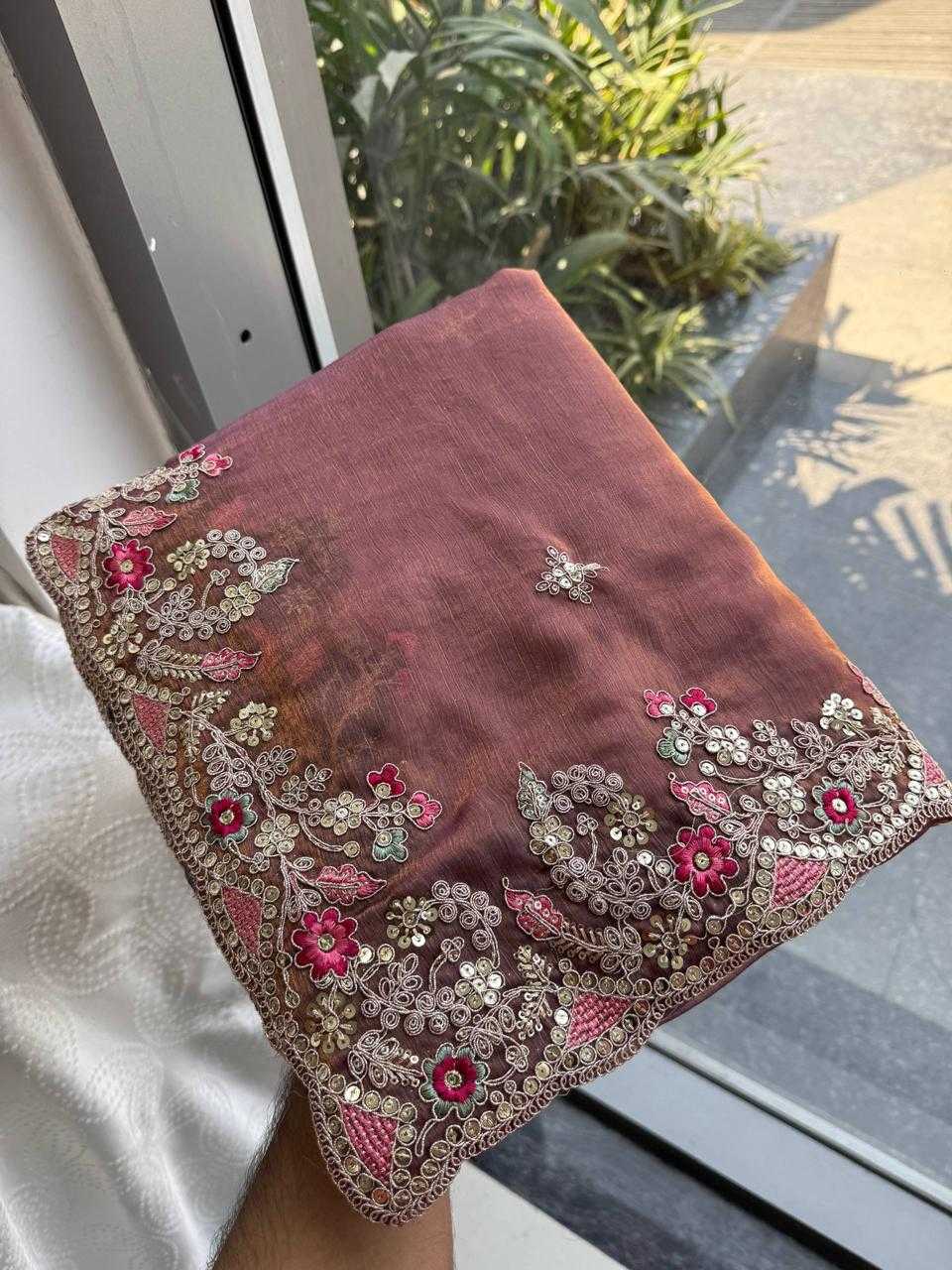 Chiffon Designer Silk Saree