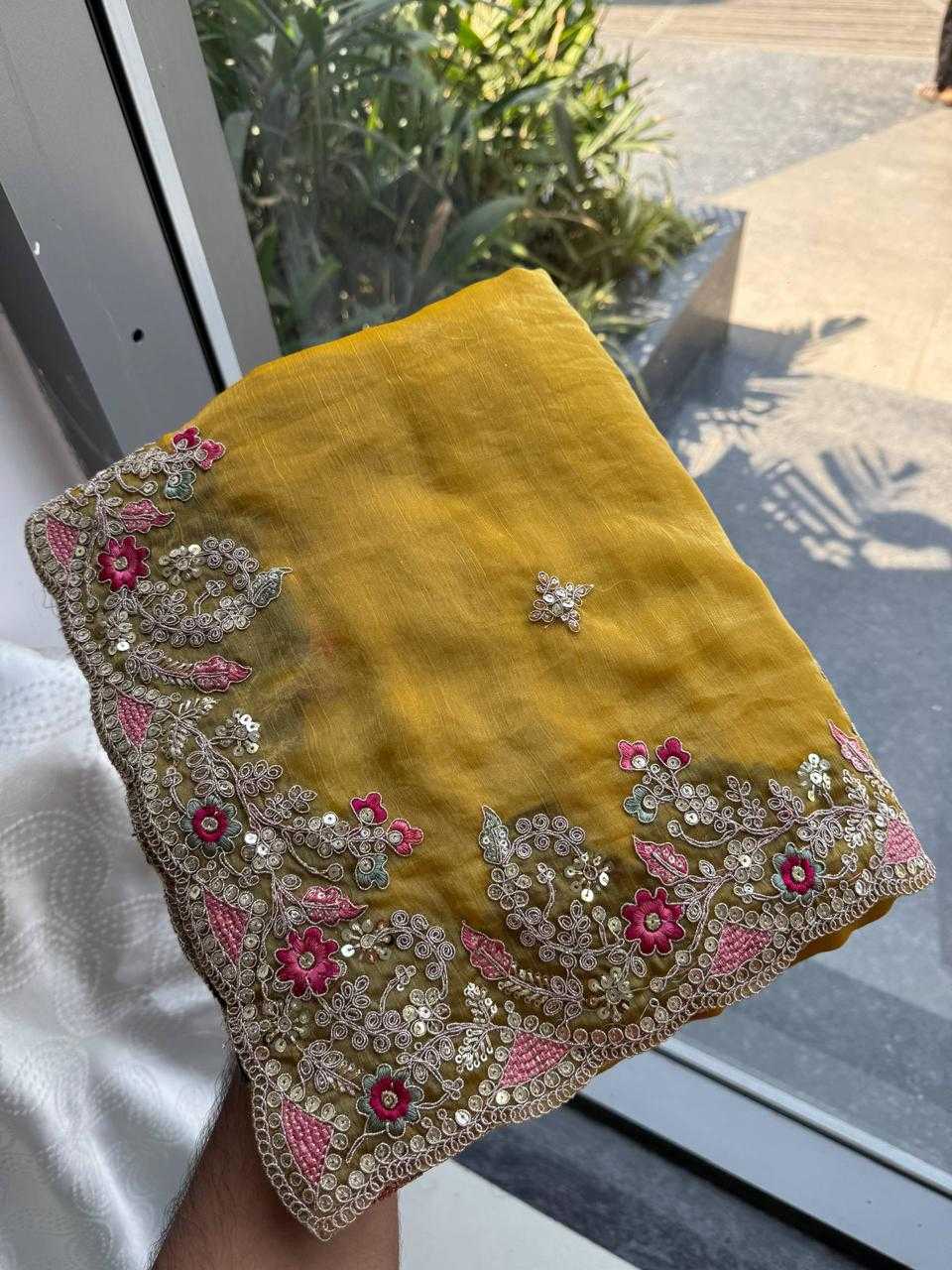 Chiffon Designer Silk Saree