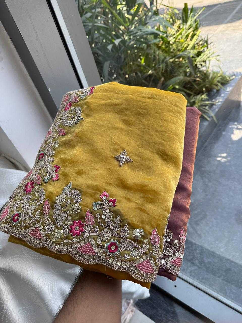 Chiffon Designer Silk Saree