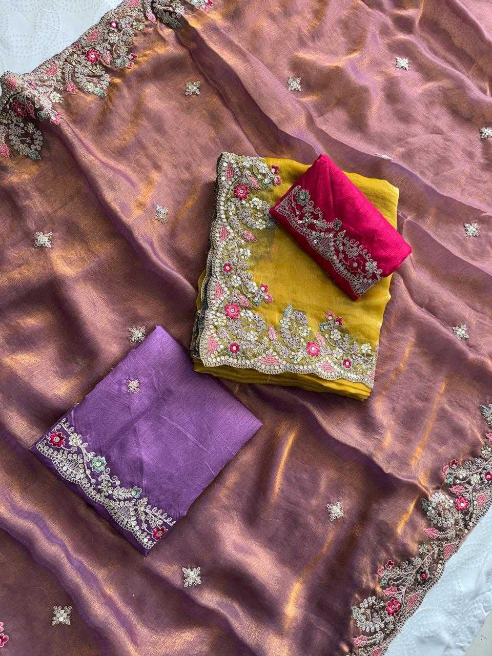 Chiffon Designer Silk Saree