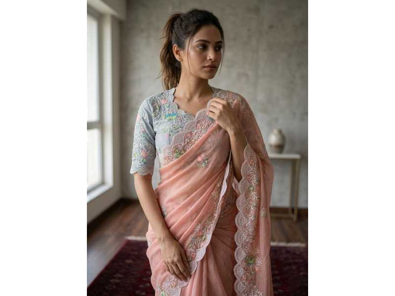 Faux Georgette Party Wear Saree