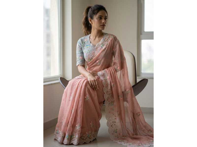 Faux Georgette Party Wear Saree