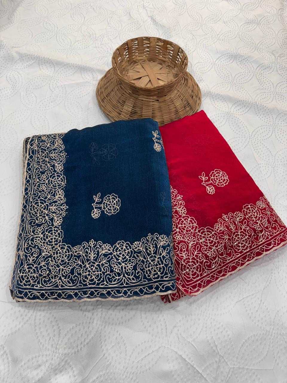 Chiffon Designer Silk Saree