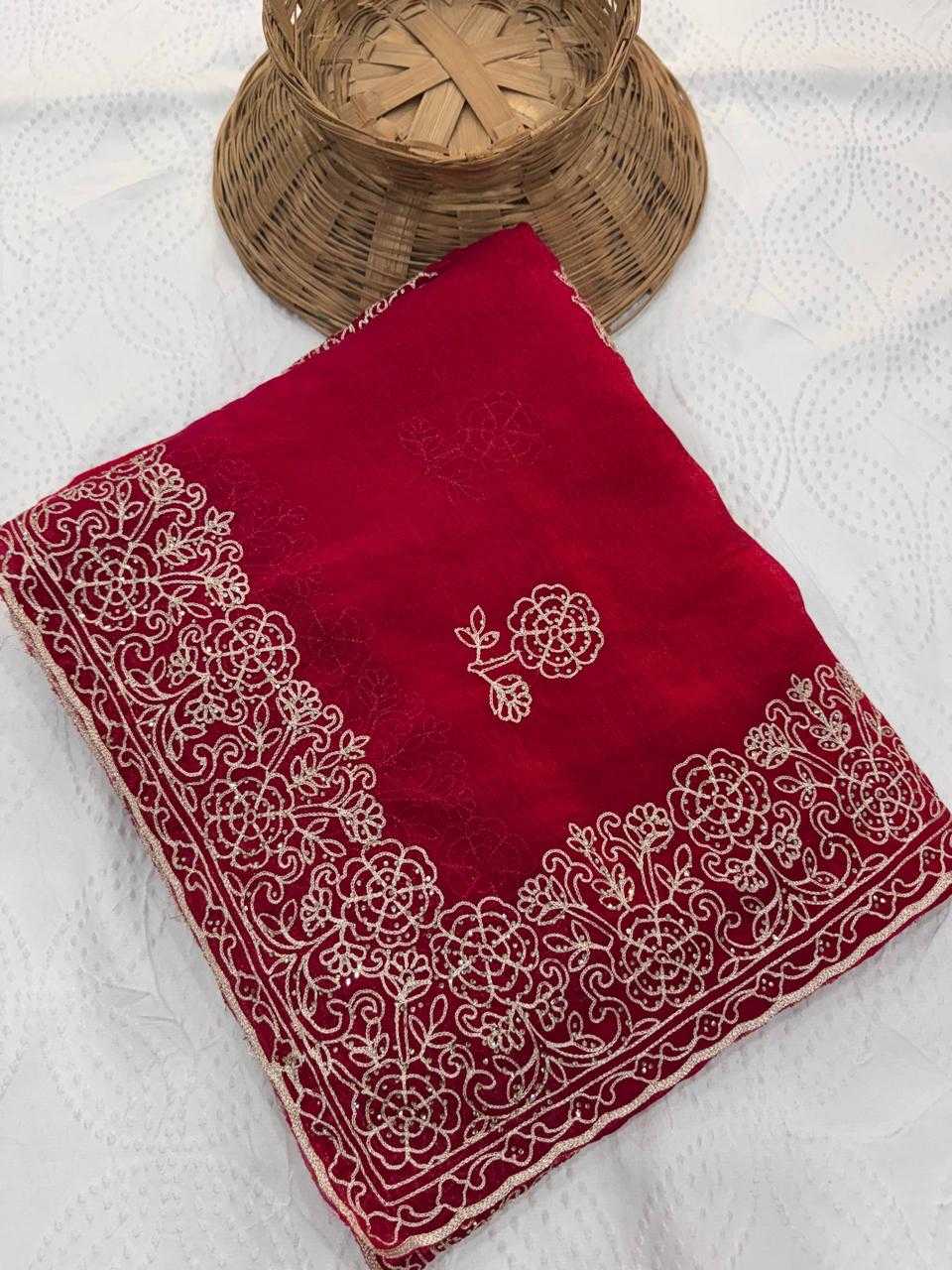 Chiffon Designer Silk Saree