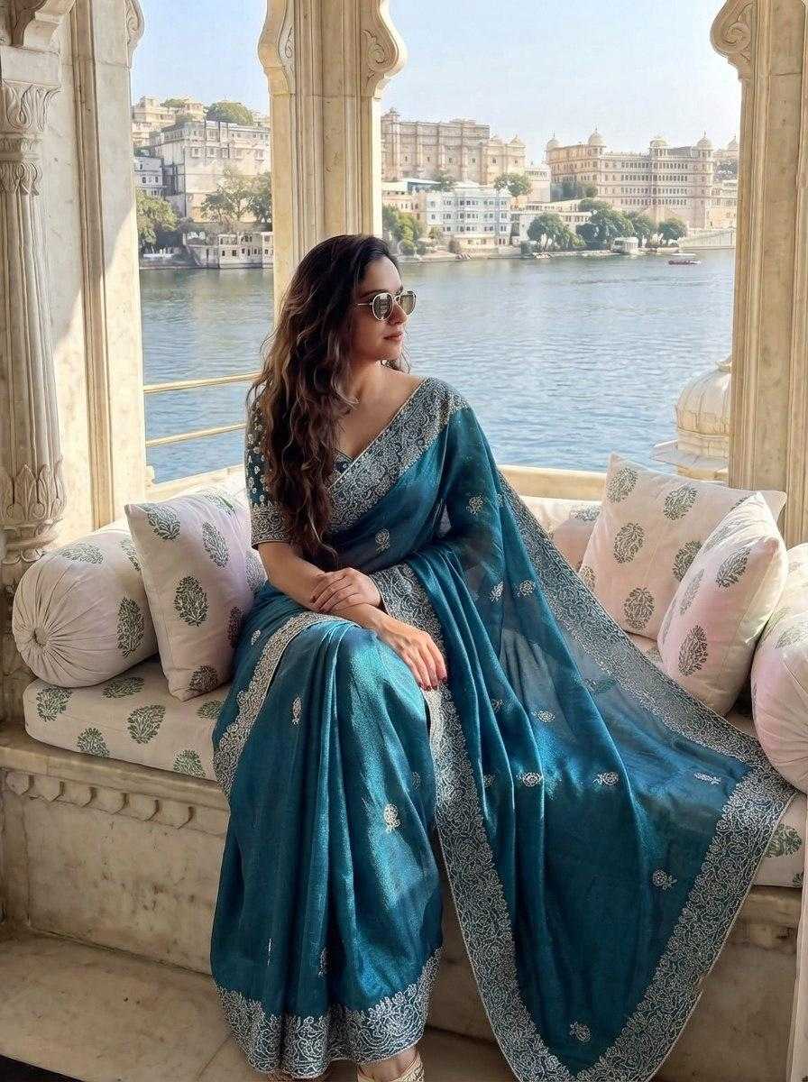 Chiffon Designer Silk Saree