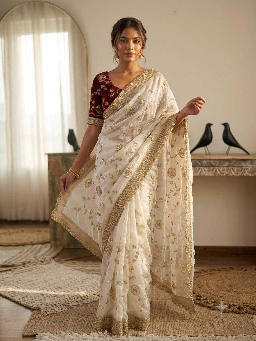 Satin Silk Designer Saree