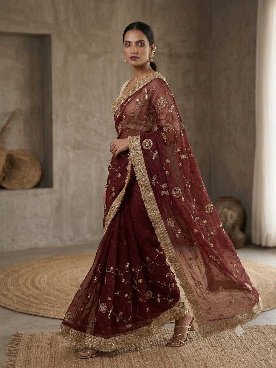 Satin Silk Designer Saree
