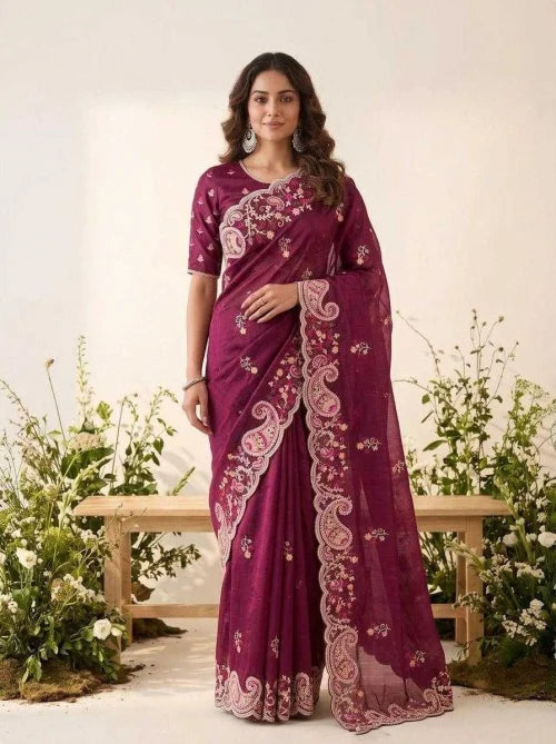 Rutva Space Silk Designer Saree