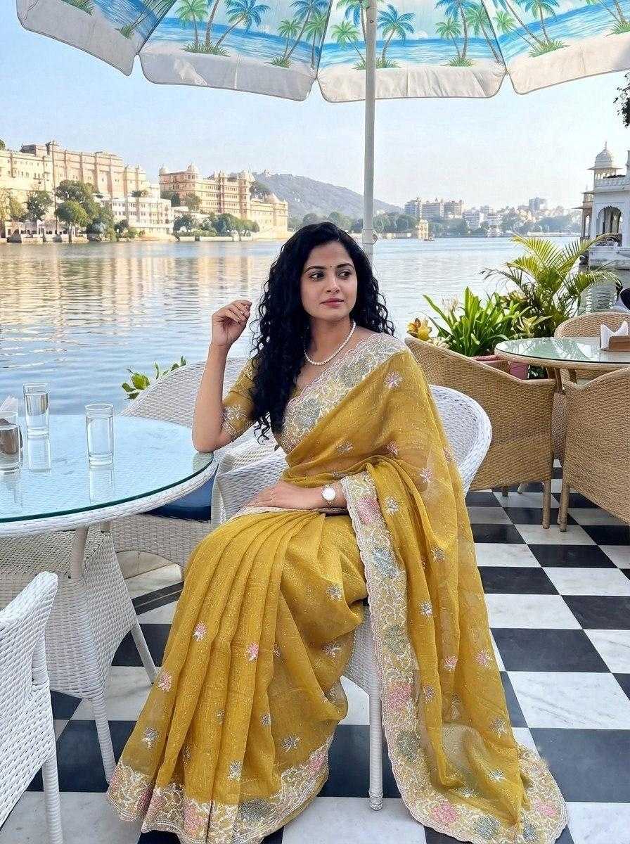 Chiffon Party Wear Silk Saree
