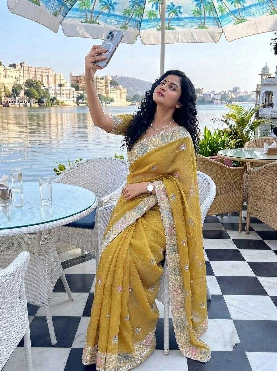 Chiffon Party Wear Silk Saree