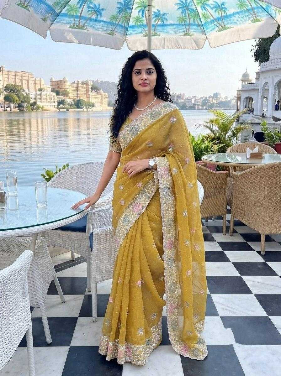 Chiffon Party Wear Silk Saree