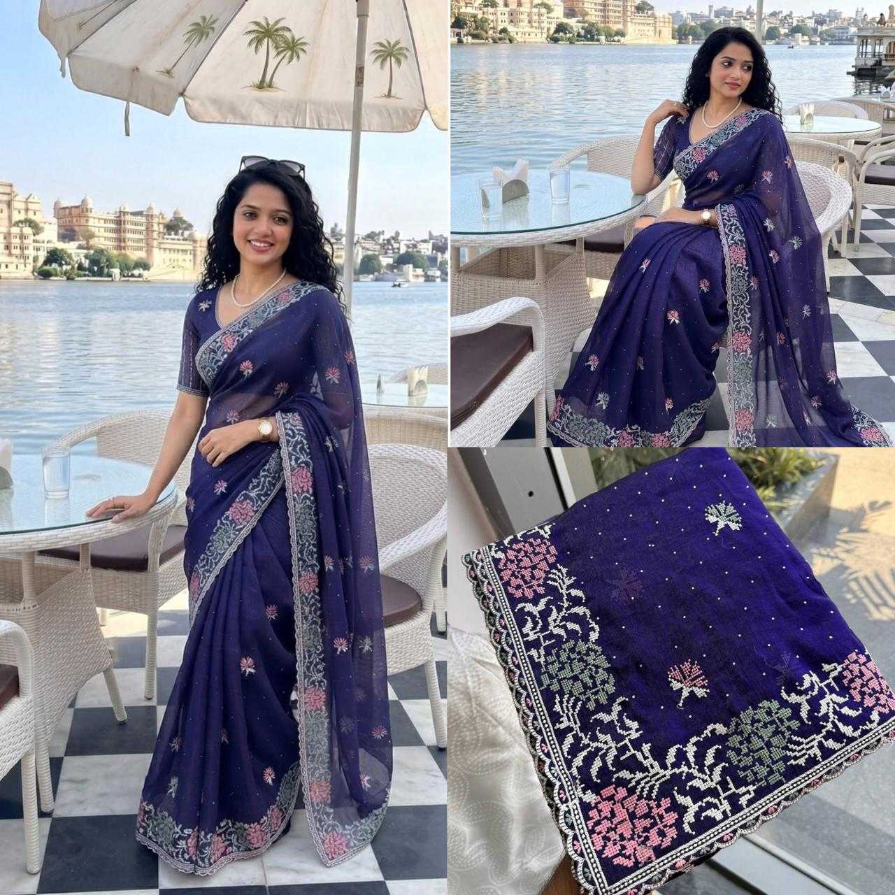 Chiffon Party Wear Silk Saree