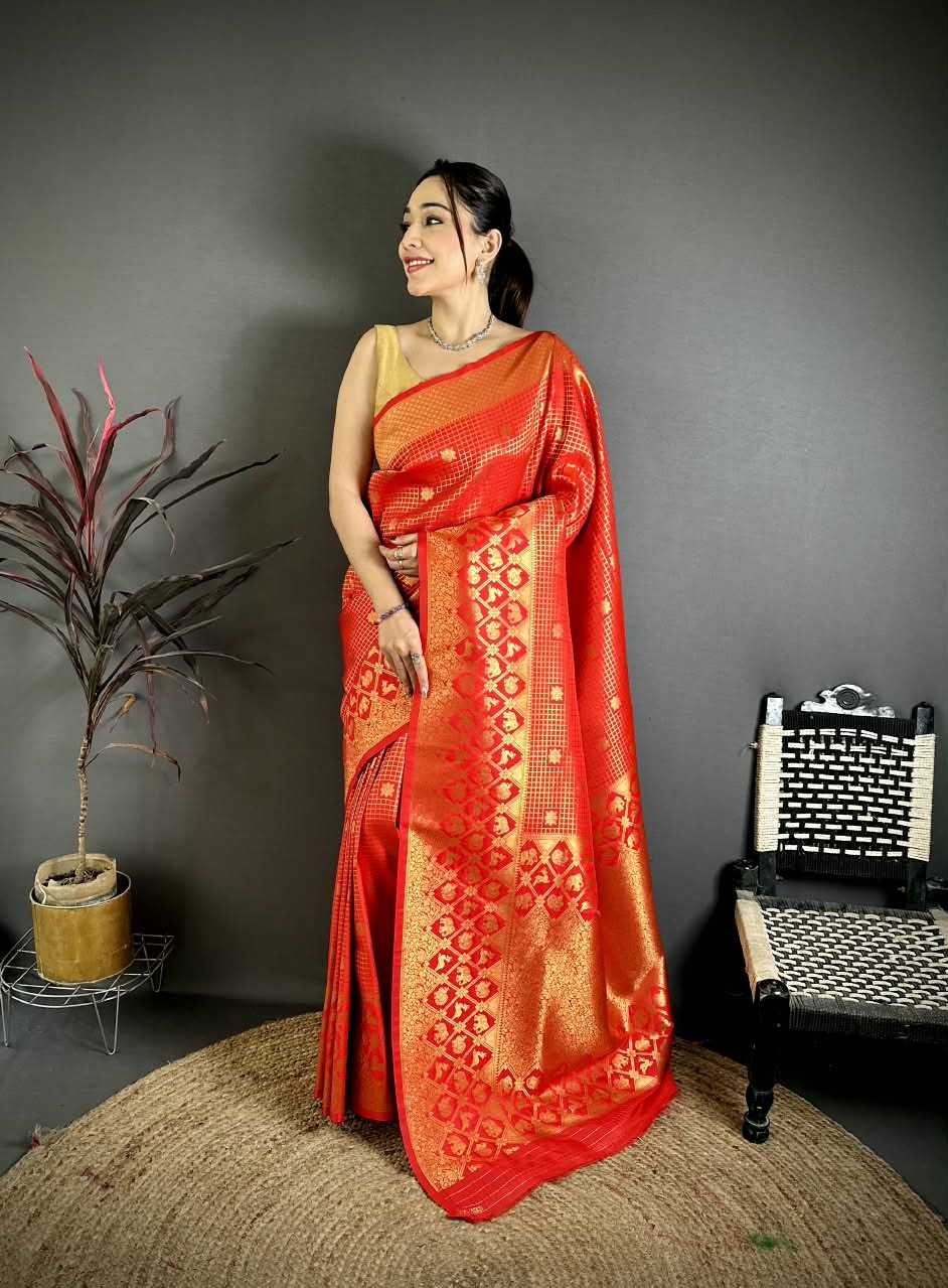 Ioniq Banarasi Soft Silk Saree