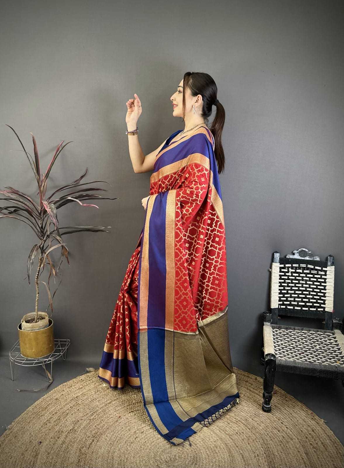 Lichi Silk Jacquard Saree