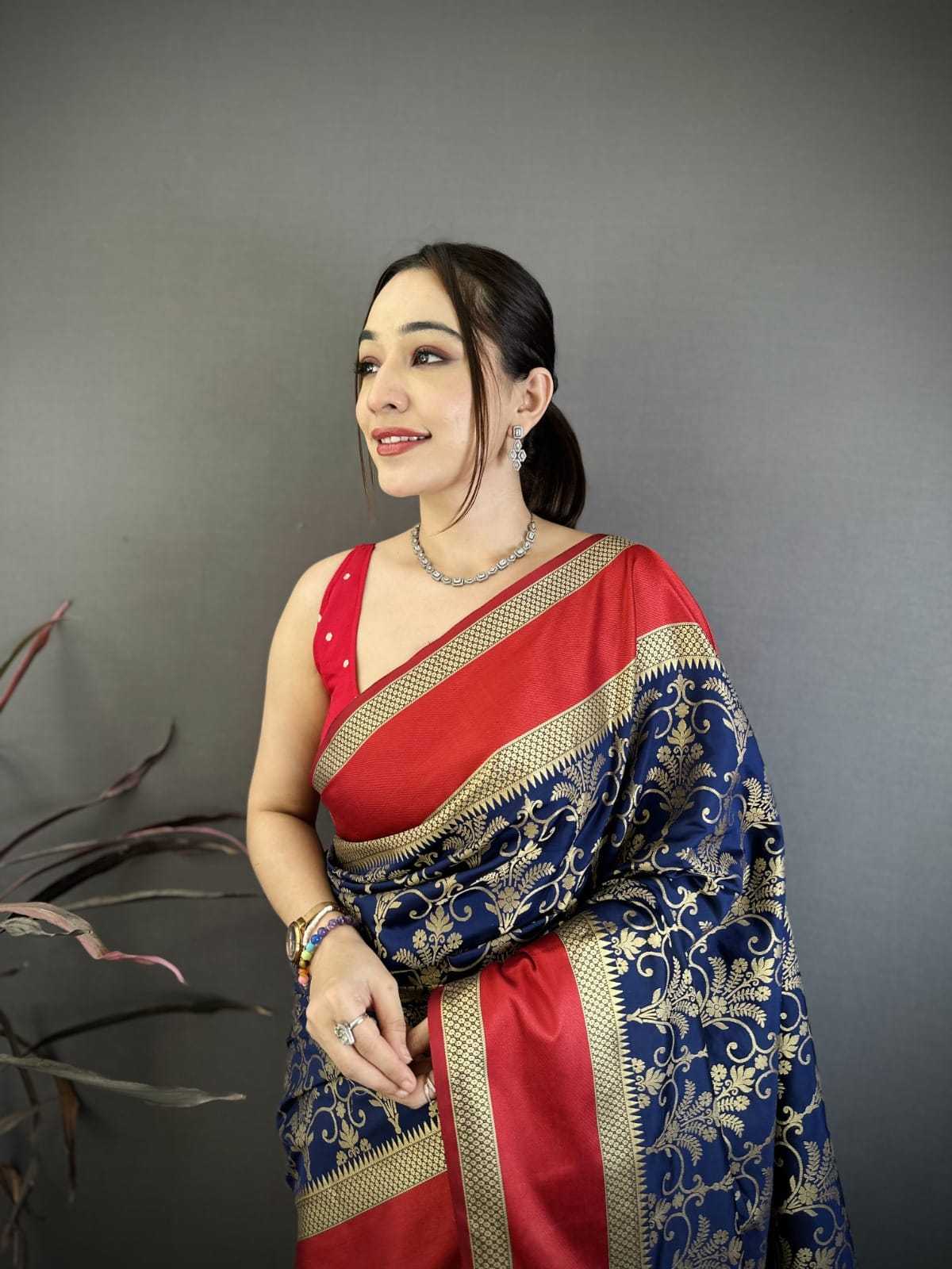 Lichi Silk Jacquard Saree