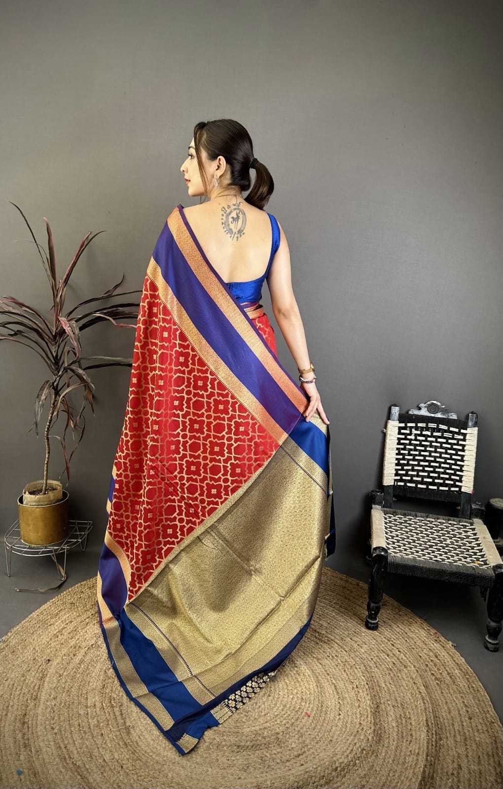 Lichi Silk Jacquard Saree