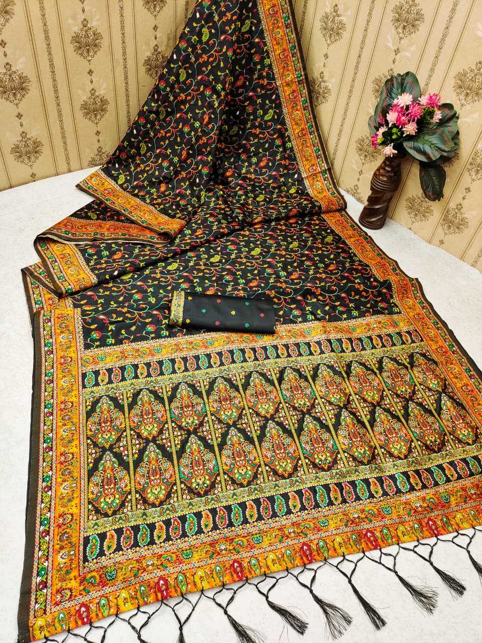 Superb Pashmina Designer Silk Saree
