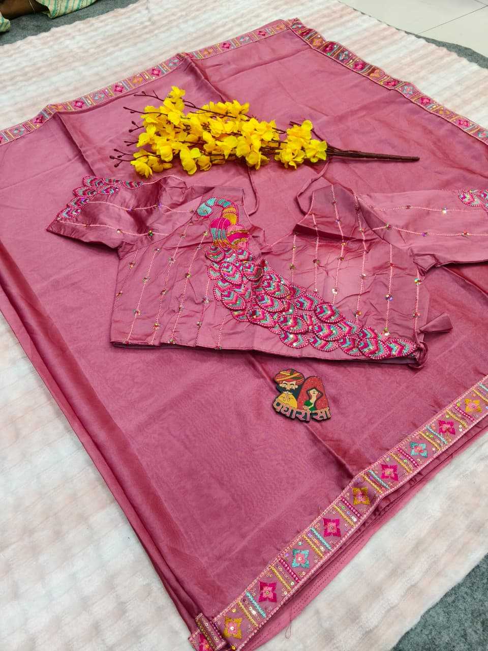 Rangoli Silk Designer Saree in Sky
