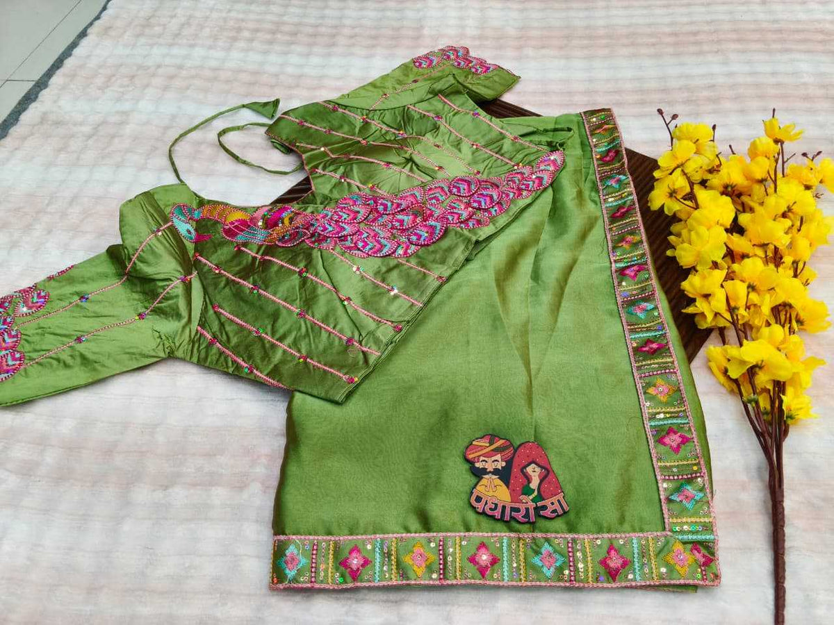 Rangoli Silk Designer Saree in Sky