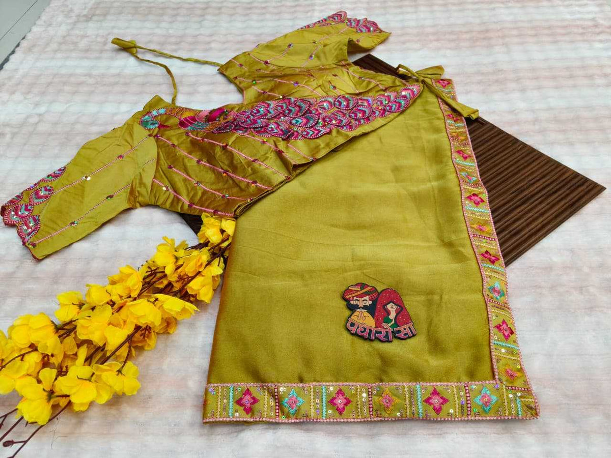 Rangoli Silk Designer Saree in Sky