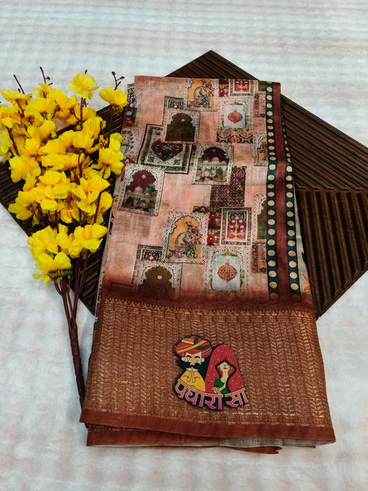 Chanderi Soft Designer Saree