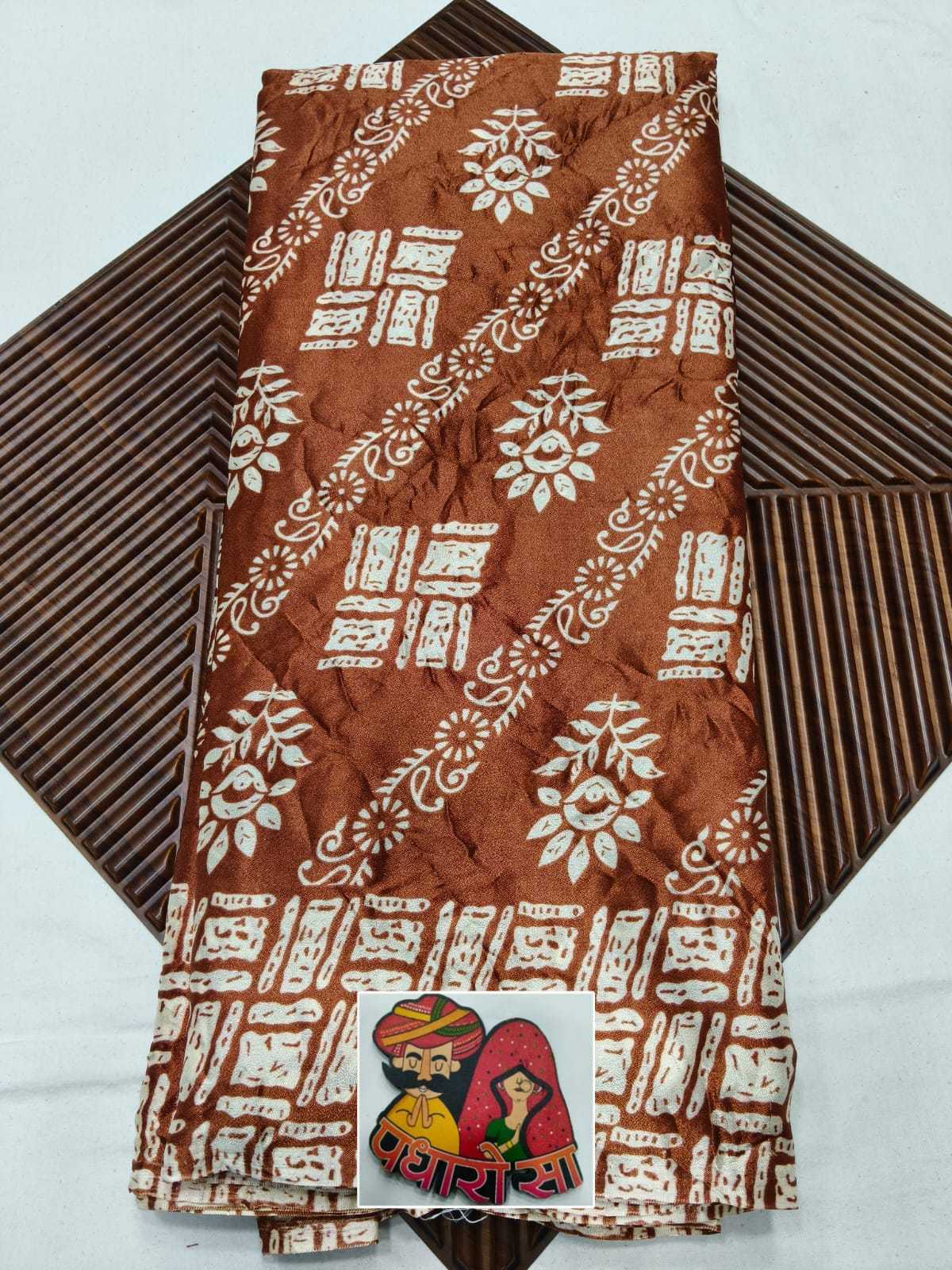 Cre Dull Moss Designer Saree